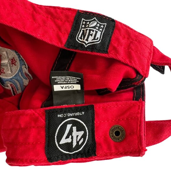 Tennessee Titans Red '47 Clean Up Adjustable Strapback Hat OSF With Stickers EUC - Picture 3 of 3